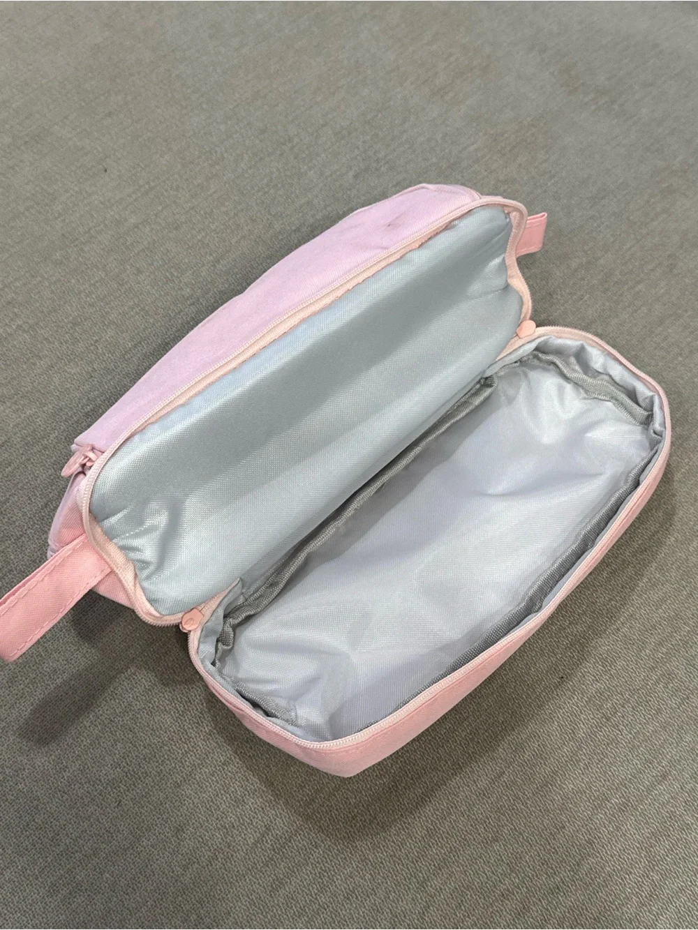 Pink Multi Compartment Organizer Bag / Pencil Pouch